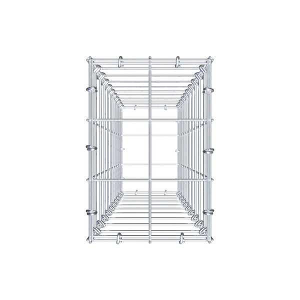 Gabione 100 cm x 20 cm x 30 cm (L x H x T), Maschenweite 10 cm x 10 cm, C-Ring