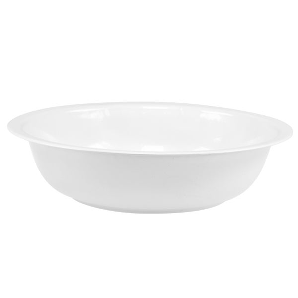 Weiße Waschschüssel aus Kunststoff