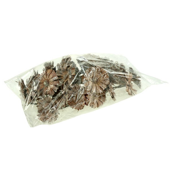 Packung mit getrockneten Zinnienblüten zur Dekoration