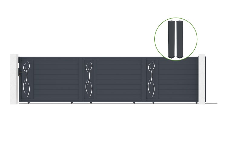 Eifel 166 Zentimeter Zaunpfosten mit Maßangaben und Montagehinweisen