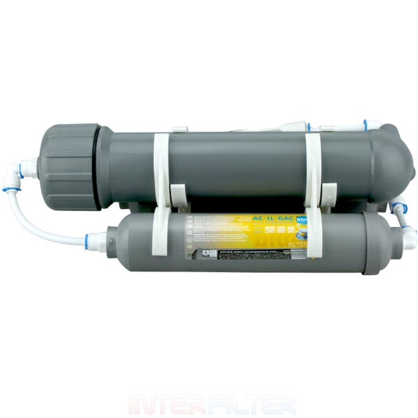 Wasserfilter-System mit Aktivkohlekartusche und Gehäuse zur Wasseraufbereitung