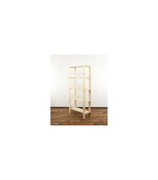 PROREGAL Holzregal Woodland HxBxT 166,4 x 80 x 30 cm Fachlast 120 kg 5 Fachboden Kiefernholz Natur