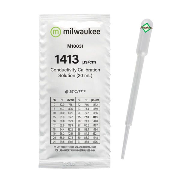 Milwaukee EC-Kalibrierlösung 1,41 – 20 ml für präzise Wasseranalyse und zuverlässige EC-Messgeräte-Kalibrierung
