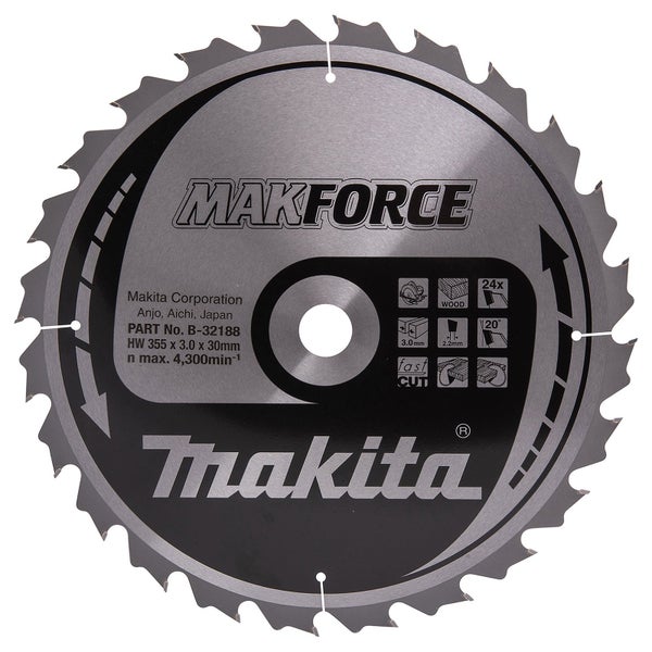 Makita MAKFORCE Sägeblatt 355x30x24Z - B-32188