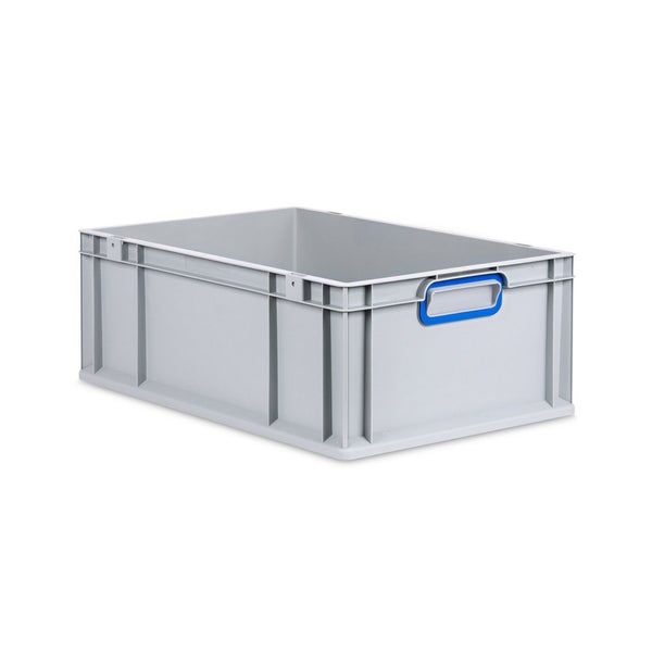 PROREGAL Eurobox Nextgen Color HxBxT 22 x 40 x 60 cm 44 Liter Griffe Blau Geschlossen Verstärkter Boden Eurobehälter Transportbox