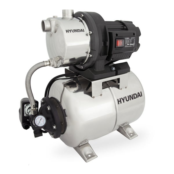 HYUNDAI Hauswasserwerk HWW12050-IN (1200W, INOX-Kessel, 5.000 l/h, Förderhöhe max. 50m, Ansaughöhe max. 8m)