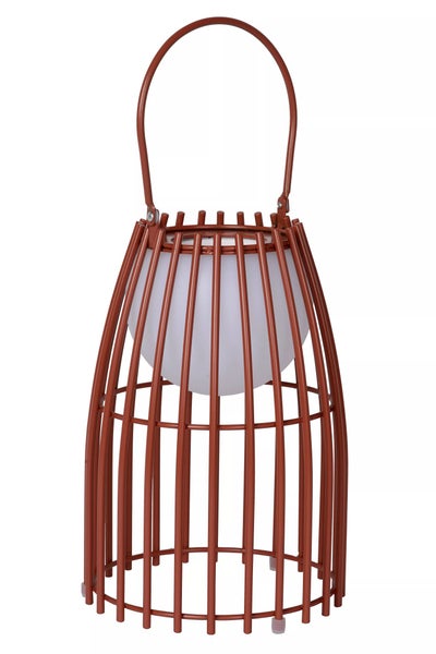 Dekorative Laterne mit kugelförmigem Lampenschirm und Tragegriff