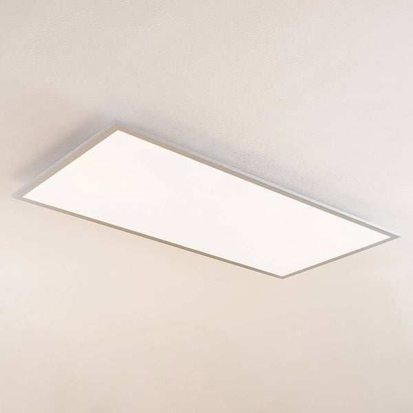 Lindby LED Panel Zento dimmbar mit Leselampe (Modern) in Alu (1 flammig, ) - Bürolampe Deckenlampe Deckenleuchte Lampe Küchenleuchte