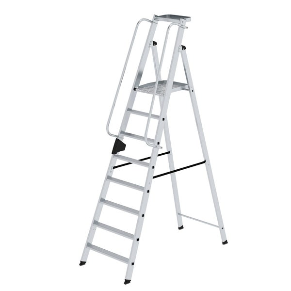 Aluminium Stufenleiter mit Handlauf und Plattform