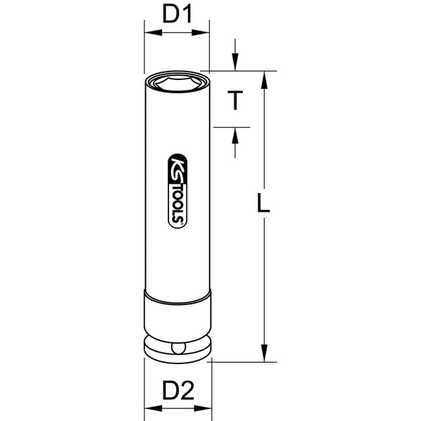 KS Tools Steckschlüssel-Einsatz für Alufelgen 17 mm