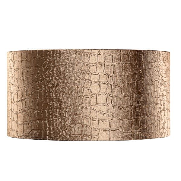 Samtlampenschirm Krokodil-Design mit goldener Innenseite 50/50/25