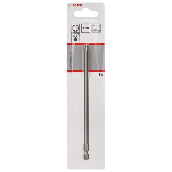 Bosch 1x Schrauberbit Extra-Hart, T30, 152 mm - 2607001674