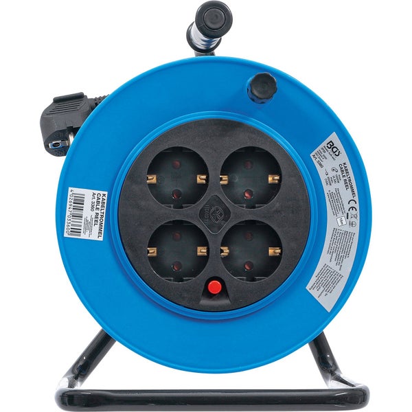 BGS Kabeltrommel 15 m 3x1,5 mm² 4 Steckdosen IP 20 3000 W - 3360