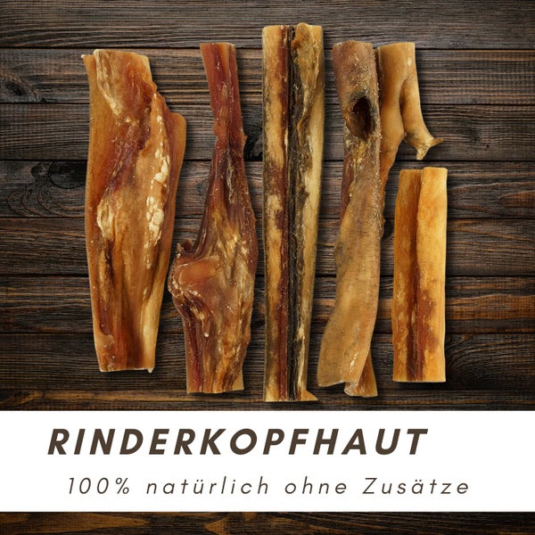 Rinderkopfhaut Hundesnack, 100 % natürlich ohne Zusätze