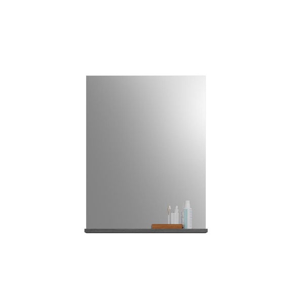 Scout Bad Spiegel 60cm 1 Ablage Hochglanz weiß,rauchfarbenen. 60 X 18 X 79 cm