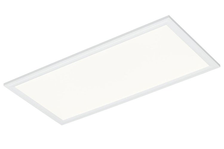 Rechteckiges LED Panel für die Decke mit weißem Rahmen.