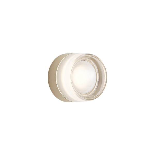 LED Wandleuchte in runder Form mit Glas und Metall für eine moderne Innenbeleuchtung.