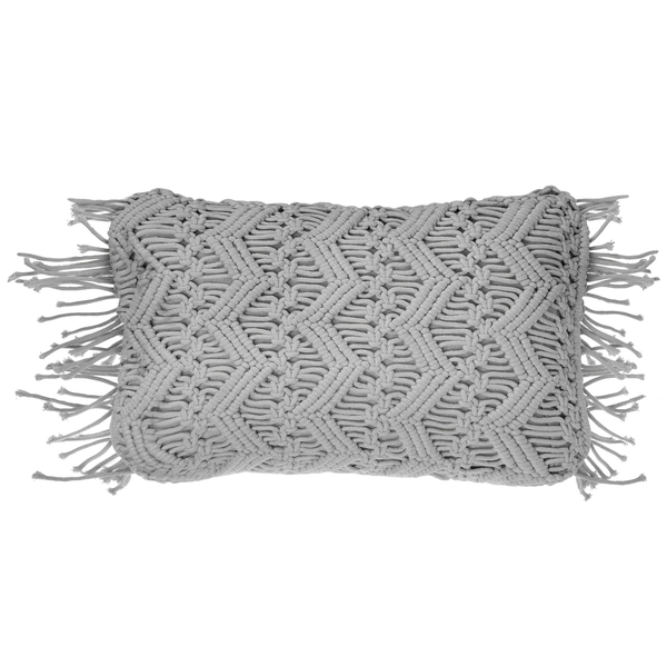 Dekokissen KIRIKKALE Baumwolle 30 x 45 cm Grau Geometrisches Muster