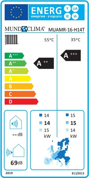 MundoClima Wärmepumpe MUAMR-16-H14T - 14,0|15,0 kW Kühlen|Heizen - 380 V-Propan