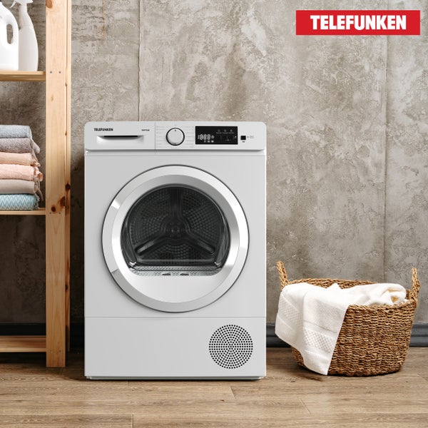 Telefunken Wärmepumpentrockner für 7 kg Wäsche Trockner Frontlader Wäschetrockner mit Knitterschutz leise TWP7EW
