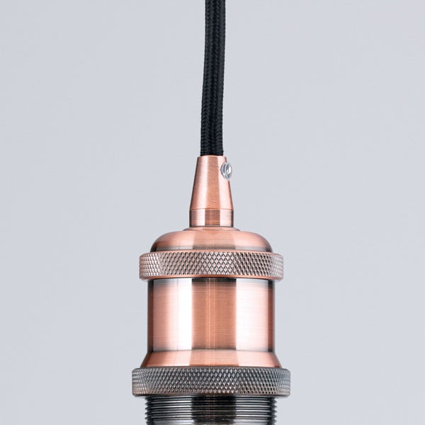 Dekorative Lampenfassung E27, Industrial-Style, Kupfer