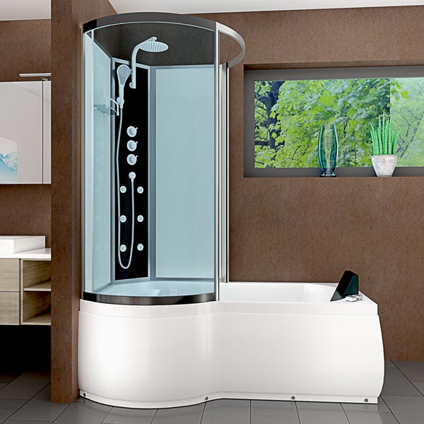 Whirlpool Wanne Duschkabine ws K50-R02-WP 100x170
