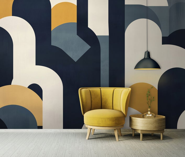Fototapete Art Deco Abstrakt Wohnzimmer Vlies Tapete 250x175 cm