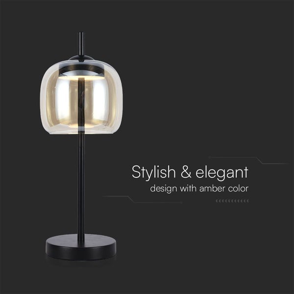 V-TAC VT-7990 - Designer-Lampen - Tischlampe Bernsteinfarbener Schirm - IP20 - Bernsteinfarben -