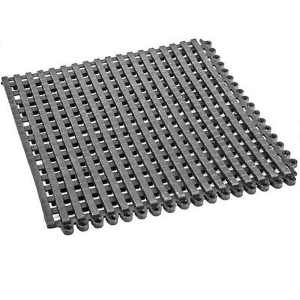 Quadratische Bodenmatte aus Kunststoff mit gitterartigem Lochmuster zum Zusammenstecken
