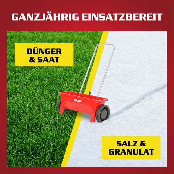 Streuwagen zur Ausbringung von Dünger, Saatgut, Salz und Granulat