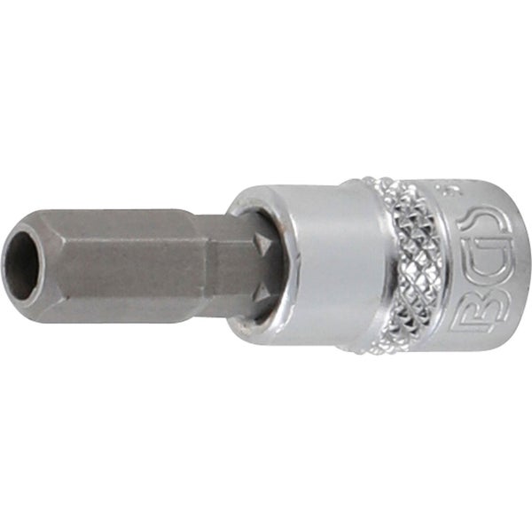 BGS Bit-Einsatz Antrieb Innenvierkant 6,3 mm (1/4) Innensechskant mit Bohrung 7 mm - 5156-7
