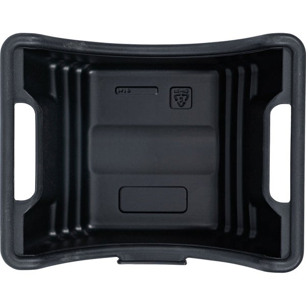 Schwarzer Pflanzkasten mit Griffen