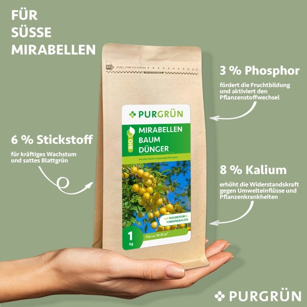Purgrün Bio-Mirabellenbaum-Dünger 1 kg