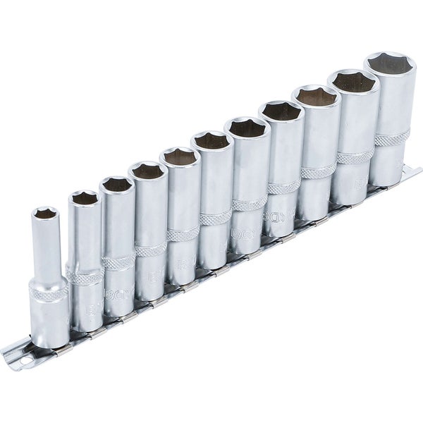 BGS Steckschlüssel-Einsatz-Satz Sechskant tief Antrieb Innenvierkant 10 mm (3/8) SW 8 - 19 mm 11tlg. - 2222