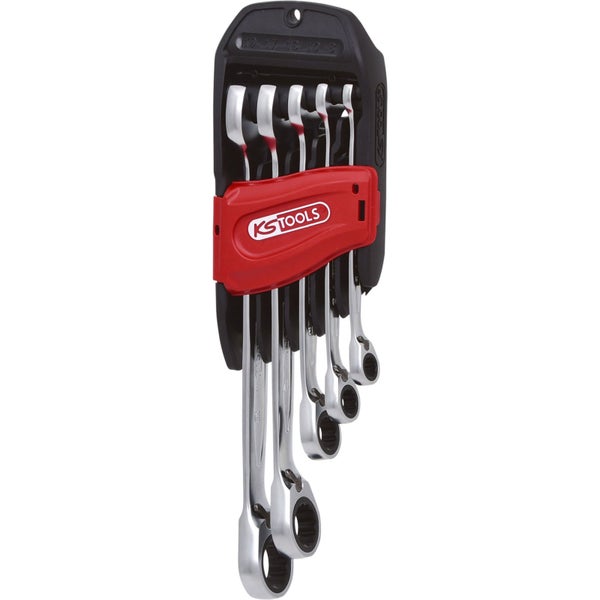 KS TOOLS GEARplus Ratschenringmaulschlüssel-Satz umschaltbar 5tlg. 8-19 mm - 503.4605