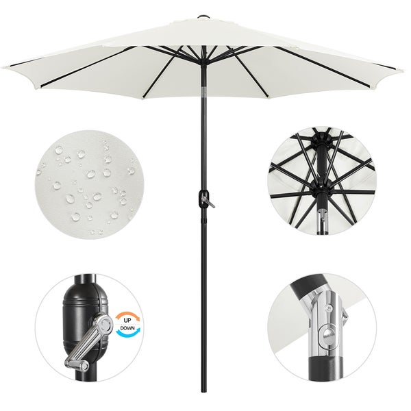 Gartenschirm mit Kurbelmechanismus und wasserabweisendem Material