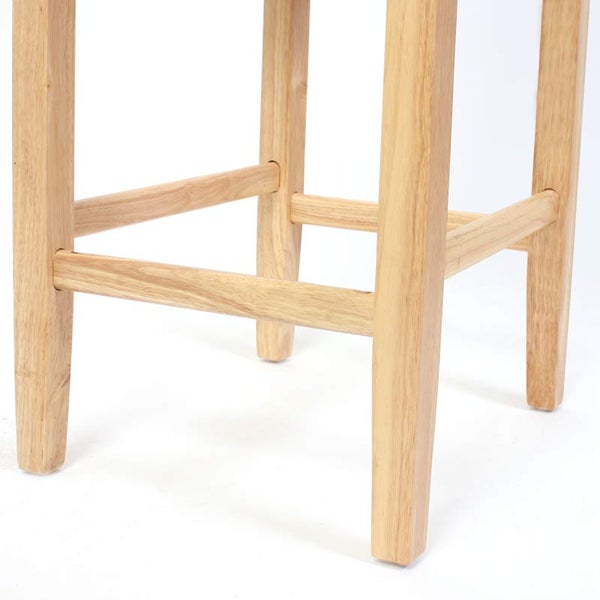 Detailaufnahme eines Hockers aus Holz.
