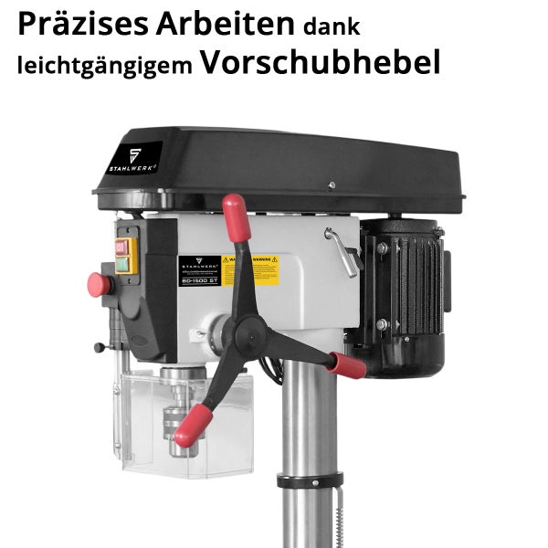 Standbohrmaschine von Stahlwerk mit Vorschubhebel für präzises Arbeiten