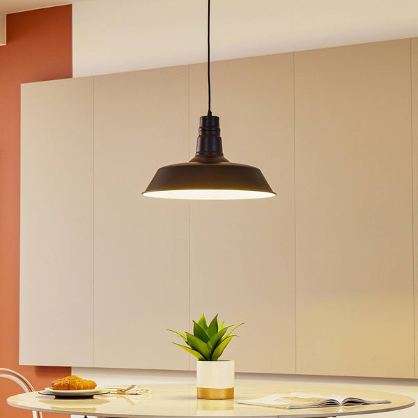 Lindby Pendelleuchte Laylan (Modern) in Schwarz aus Metall (1 flammig, E27) - Deckenlampe Esstischlampe Hängelampe Hängeleuchte Wohnzimmerleuchte