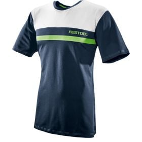 Festool T-Shirt mit Rundhalsausschnitt und Logo-Aufdruck auf der Brust
