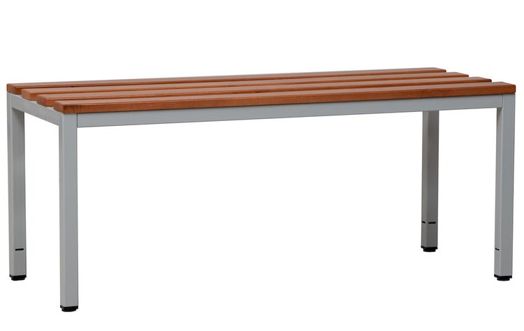 PROREGAL Sitzbank Seal Freistehend Grau/Buche Ohne Rückenlehne HxBxT 40 x 80 x 40 cm Holz