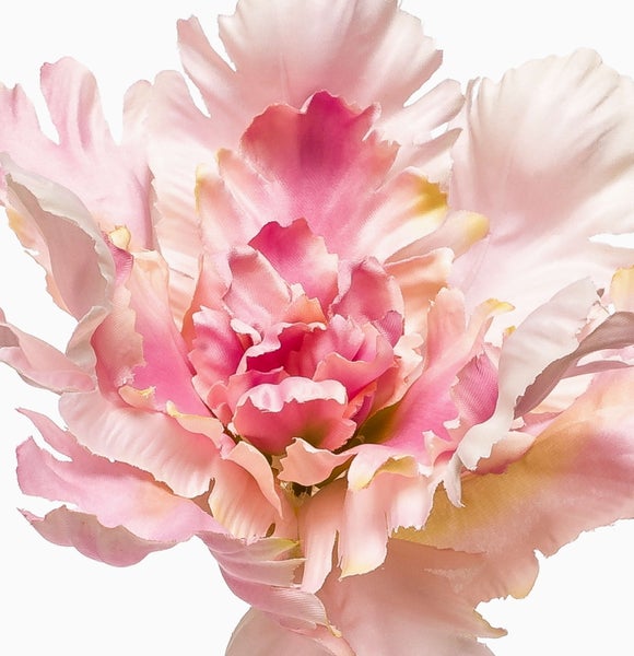 Künstliche Orchidee Phalaenopsis mit weißen Blüten und grünem Stängel
