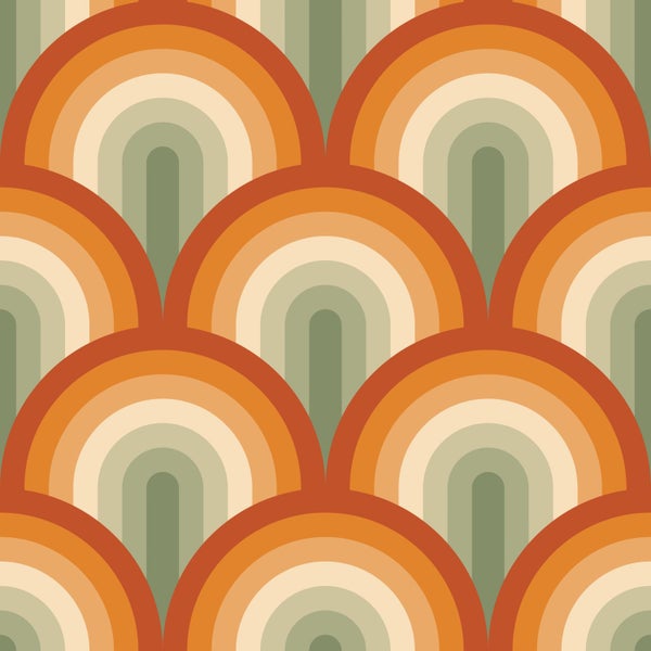 Nahtloses Muster mit Retro-Regenbogen-Design