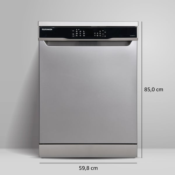 Telefunken Geschirrspüler freistehend Spülmaschine 60cm 12 Gedecke 9 Programme AquaStop 44dB G-FS-6014-C-I