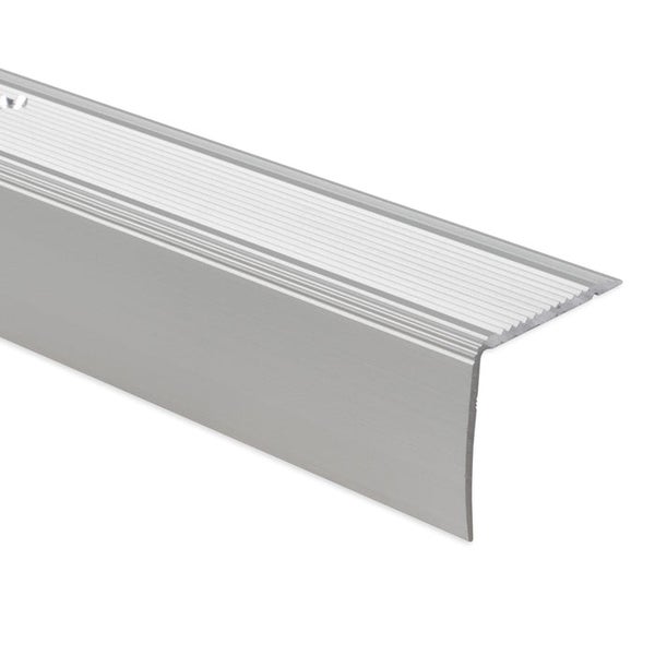 FLOORDIREKT Stufenkantenprofil Integral - Eckig und Selbstklebend - Silber - 3 x 2 x 134 cm