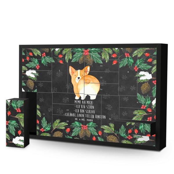 Mr. & Mrs. Panda Befüllbarer Adventskalender Corgi Po - Schwarz