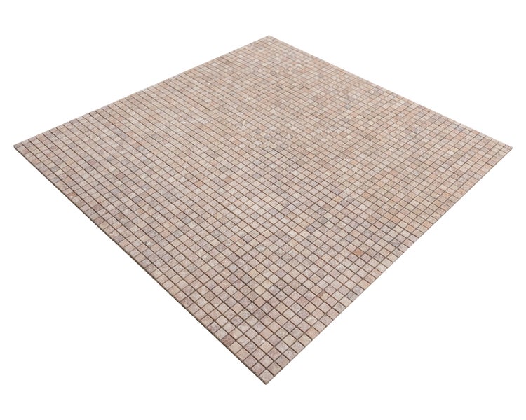 Wohnrausch Natursteinmosaik Travertin RED 2,3 x 2,3 cm, getrommelt, hellrot