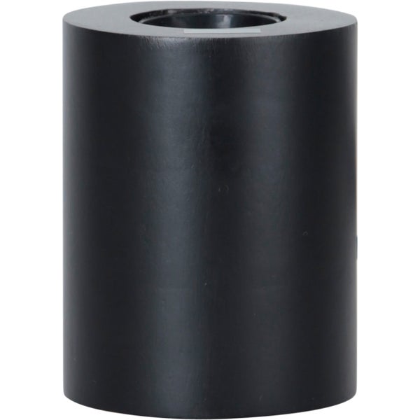 Kleiner Lampenfuß ,Tub', E27-Fassung, Holz in Schwarz, Ø 8cm, H 10cm