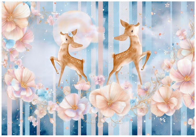 Fototapete Mädchen Kinderzimmer Blumen Tiere Kinder Vlies Tapete 350x250 cm