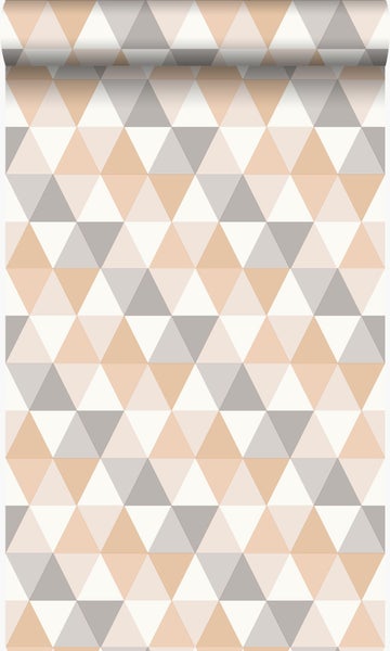 Origin Wallcoverings Tapete grafische Dreiecke Beige - 53 cm x 10,05 m - 347223